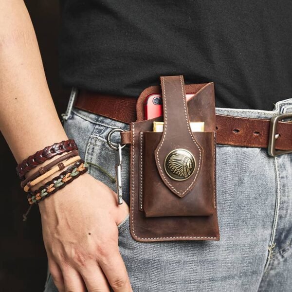 Retro Leather Mini Waist Bag | Leather Fanny Pack Supplier 6 Retro Leather Mini Waist Bag | Leather Fanny Pack Supplier - Image 6