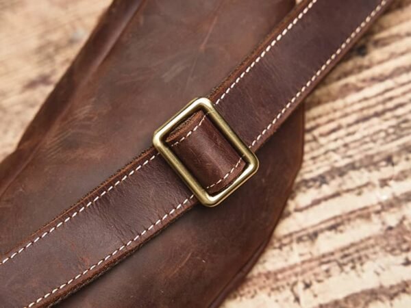 Vintage Leather Mini Chest Bag | Leather Fanny Pack 12 Vintage Leather Mini Chest Bag | Leather Fanny Pack - Image 12