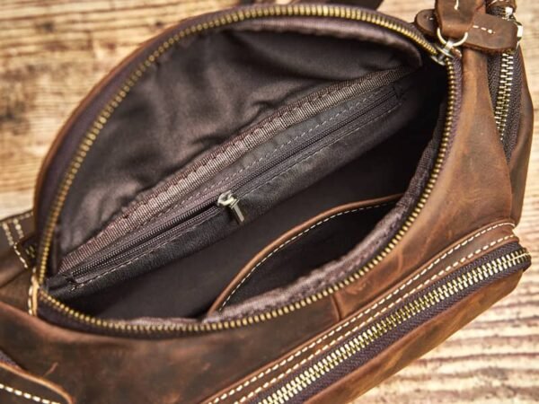 Vintage Leather Chest Bag | Leather Large Fanny Pack Supplier 16 Vintage Leather Chest Bag | Leather Large Fanny Pack Supplier - Image 16
