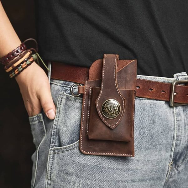 Retro Leather Mini Waist Bag | Leather Fanny Pack Supplier 7 Retro Leather Mini Waist Bag | Leather Fanny Pack Supplier - Image 7