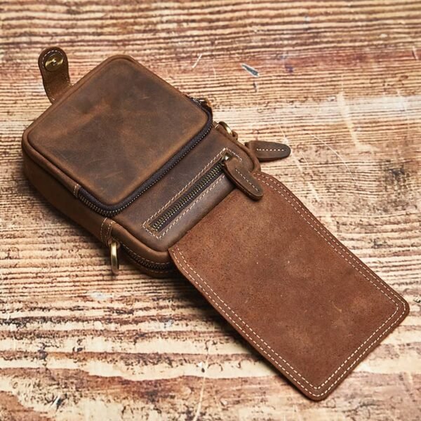 Retro Leather Waist Bag | Leather Mini Shoulder Bag Supplier - Image 10