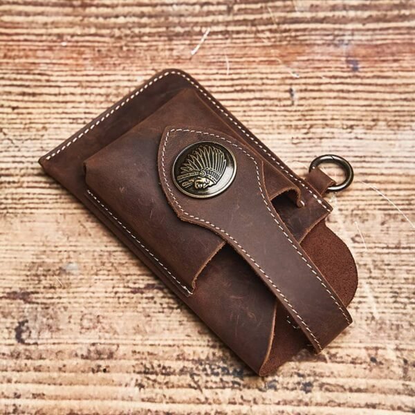 Retro Leather Mini Waist Bag | Leather Fanny Pack Supplier 5 Retro Leather Mini Waist Bag | Leather Fanny Pack Supplier - Image 5