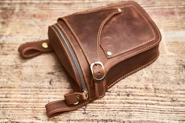 Vintage Large Leather Fanny Pack | Handmade Leather Waist Bag Wholesalers 12 Vintage Large Leather Fanny Pack | Handmade Leather Waist Bag Wholesalers - Image 12