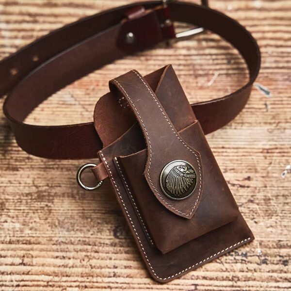 Retro Leather Mini Waist Bag | Leather Fanny Pack Supplier 12 Retro Leather Mini Waist Bag | Leather Fanny Pack Supplier - Image 12