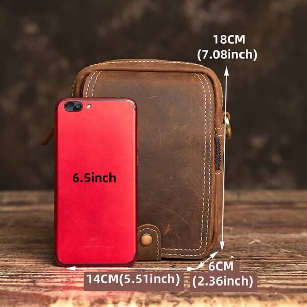 Retro Leather Waist Bag | Leather Mini Shoulder Bag Supplier - Image 4