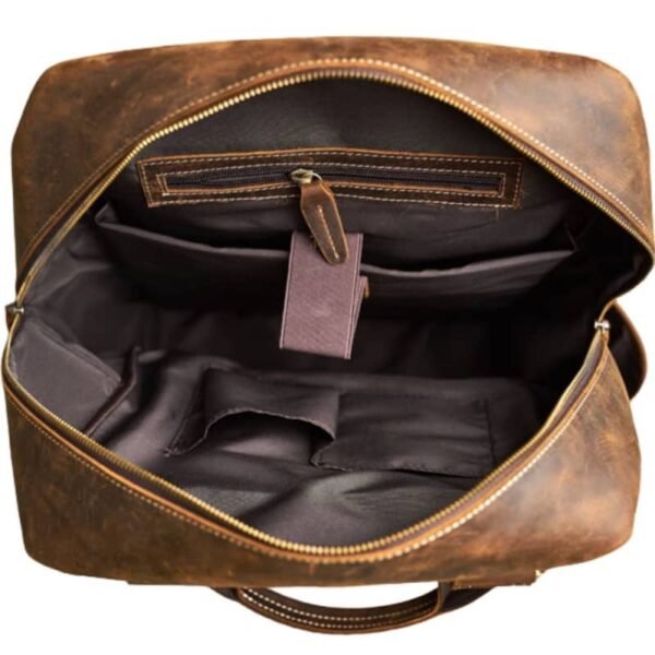 Vintage Large Leather Backpack | With Carry Handle - Image 17