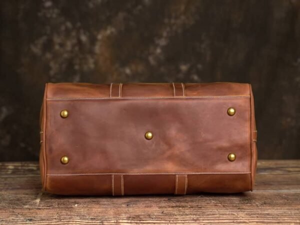 Retro Leather Weekender Travel Bag | Leather Tote Bag Supplier - Image 14
