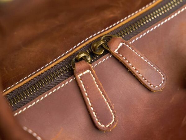 Retro Leather Weekender Travel Bag | Leather Tote Bag Supplier - Image 12