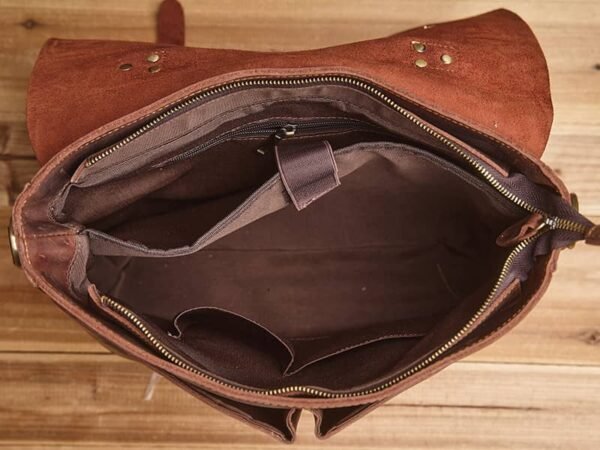 Vintage Leather Handbag | Leather Large Crossbody Bag 19 Vintage Leather Handbag | Leather Large Crossbody Bag - Image 19