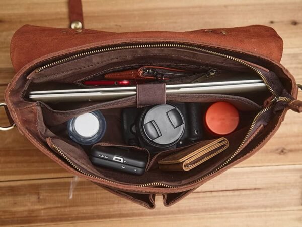 Vintage Leather Handbag | Leather Large Crossbody Bag 20 Vintage Leather Handbag | Leather Large Crossbody Bag - Image 20