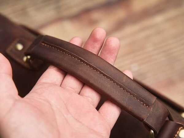 Vintage Leather Handbag | Leather Large Crossbody Bag 15 Vintage Leather Handbag | Leather Large Crossbody Bag - Image 15